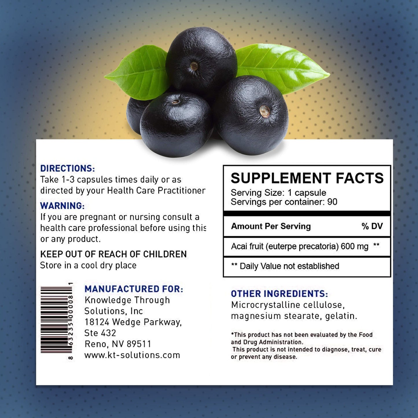Synerplex Acai Capsules – All Natural Superfood for Overall Health | Berry Supplement