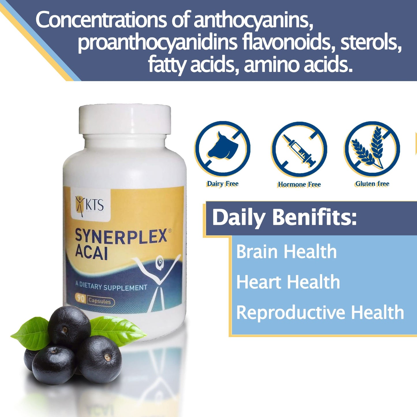 Synerplex Acai Capsules – All Natural Superfood for Overall Health | Berry Supplement