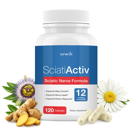 SYNERYA Advanced Sciatic Nerve Support – Alpha Lipoic Acid & Vitamin B Complex, 120 Capsules