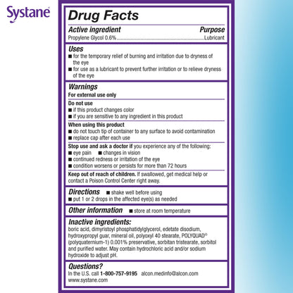 Systane Balance Lubricant Eye Drops – Restorative Formula Twin Pack (0.33 fl oz x 2)