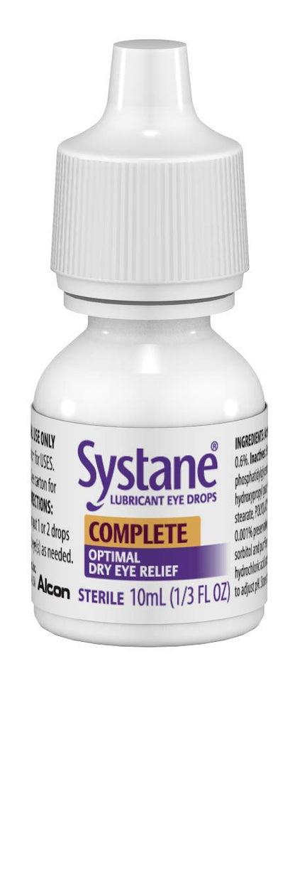 Systane Complete Lubricant Eye Drops Twin Pack — Fast Hydration & Long-Lasting Relief