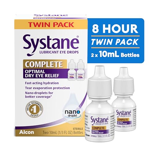 Systane Complete Lubricant Eye Drops Twin Pack — Fast Hydration & Long-Lasting Relief