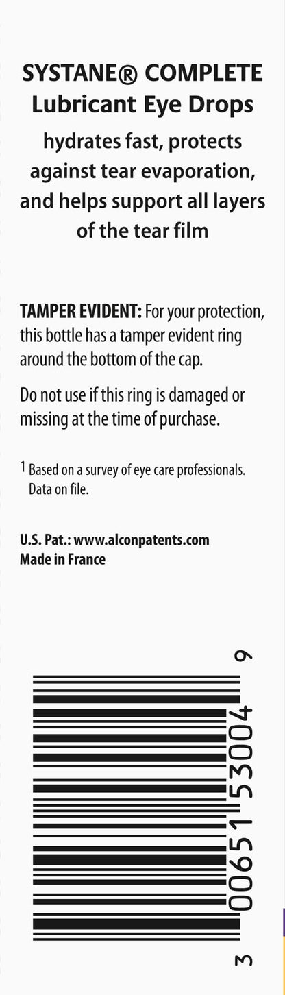 Systane Complete Unit-Dose Preservative-Free Eye Drops – 30 Vials for On-the-Go Dry Eye Relief