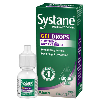 Systane Lubricant Eye Gel Drops, 10 mL (Packaging May Vary) – Long-Lasting Gel Shield