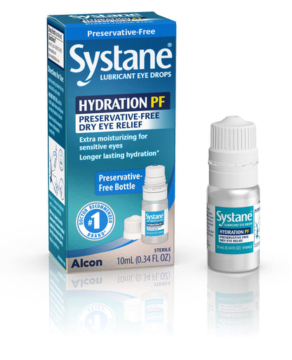 Systane Hydration Pf Lubricant Eye Drops 10ml | Preservative-Free Moisture for Dry Eyes