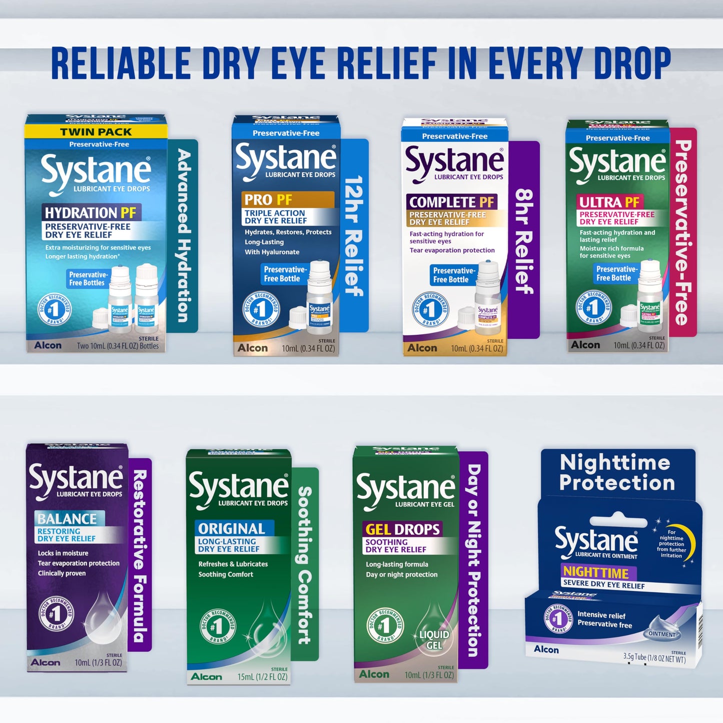 Systane Hydration Pf Lubricant Eye Drops 10ml | Preservative-Free Moisture for Dry Eyes