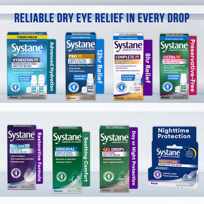 Systane Hydration Pf Lubricant Eye Drops 10ml | Preservative-Free Moisture for Dry Eyes