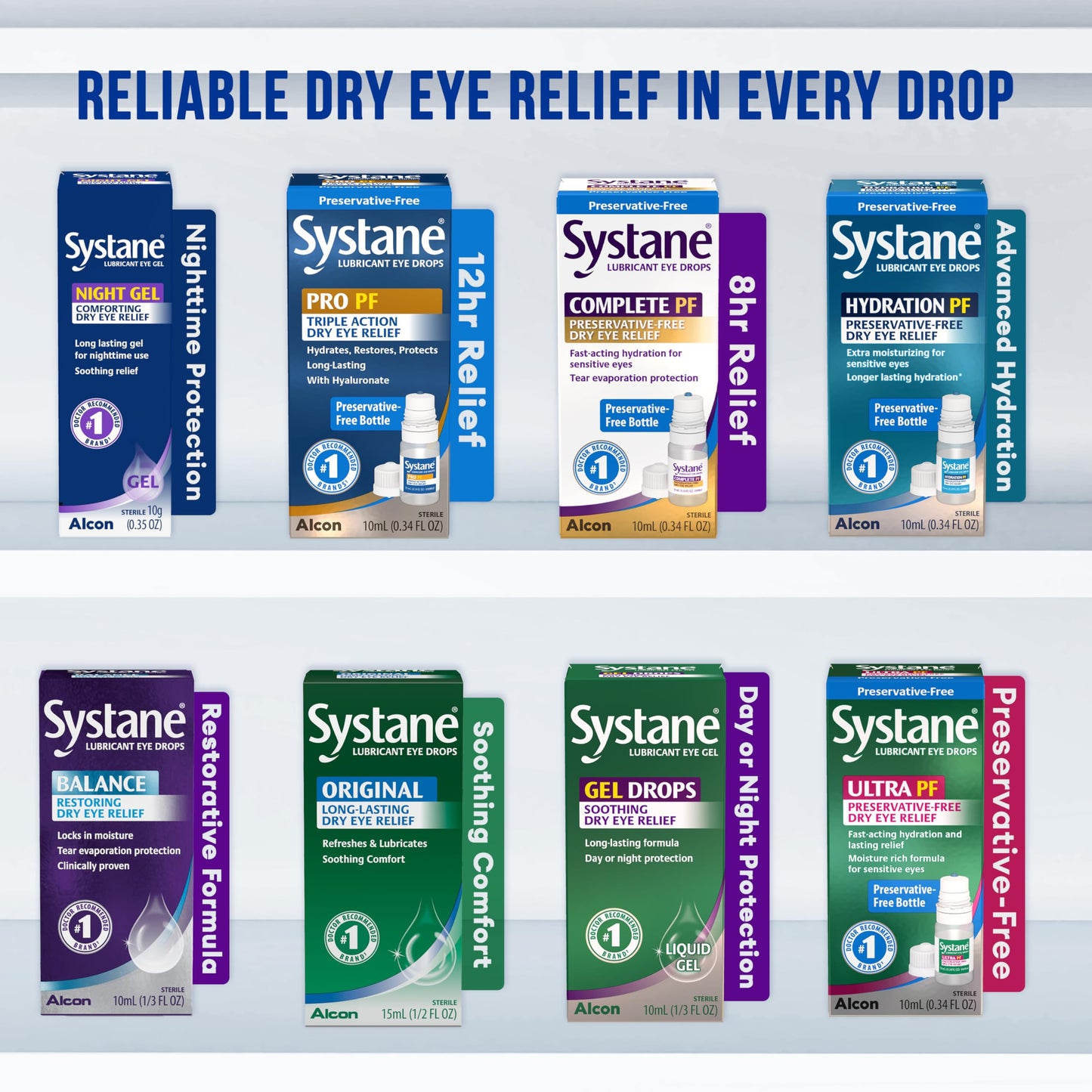 Systane Lubricant Eye Gel Nighttime 0.35 oz | Overnight Dry Eye Protection