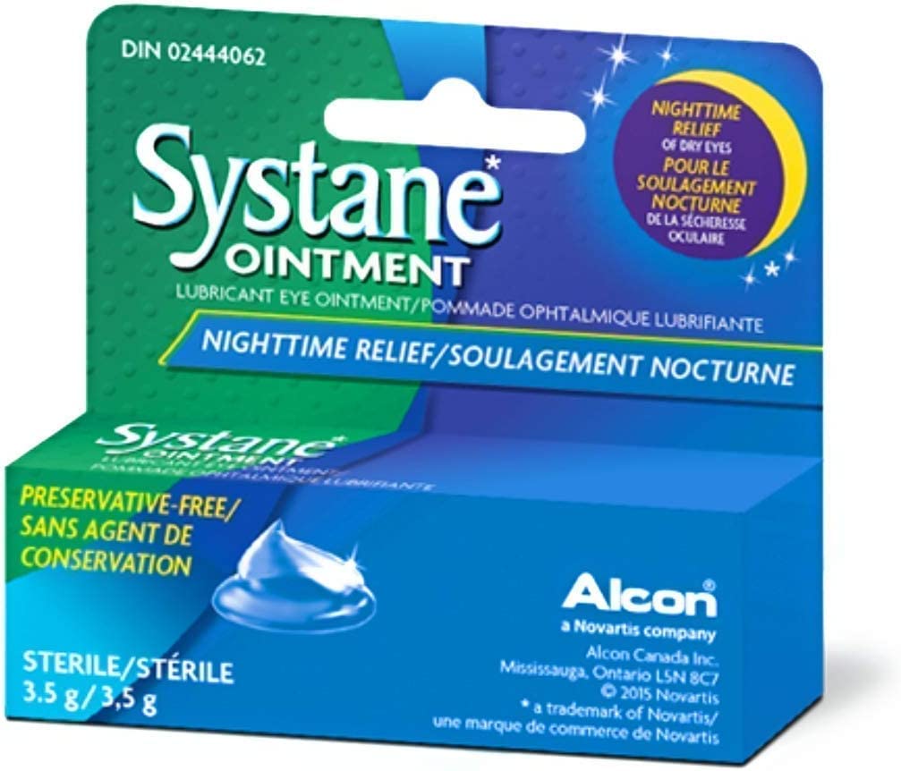 Systane Nighttime Lubricant Eye Ointment 3.5 g – Canadian 1-Pack (Preservative-Free)