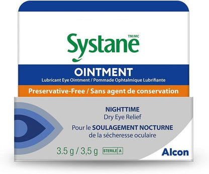 Systane Nighttime Lubricant Eye Ointment 3.5 g – Canadian 1-Pack (Preservative-Free)