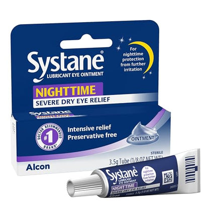 Systane Nighttime Lubricant Eye Ointment 3.5g Tube | Overnight Dry Eye Relief