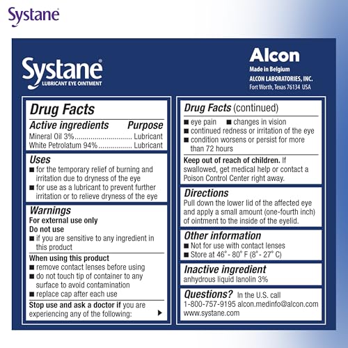 Systane Nighttime Lubricant Eye Ointment 3.5g Tube | Overnight Dry Eye Relief