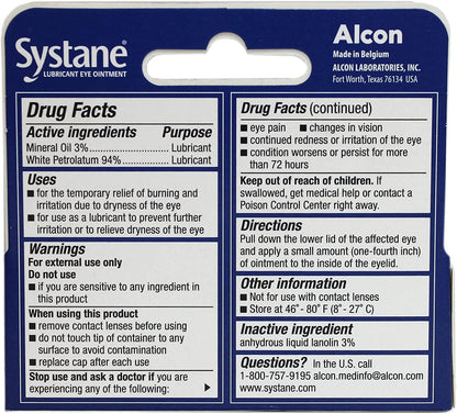 Systane Nighttime Lubricant Eye Ointment 3.50 g - 2 Pack - Preservative-Free Overnight Comfort