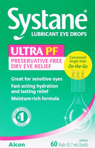 Systane Ultra Lubricant Eye Drops – 60 Count | Extended Protection & Fast Relief