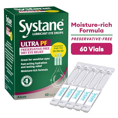 Systane Ultra Lubricant Eye Drops – 60 Count | Extended Protection & Fast Relief