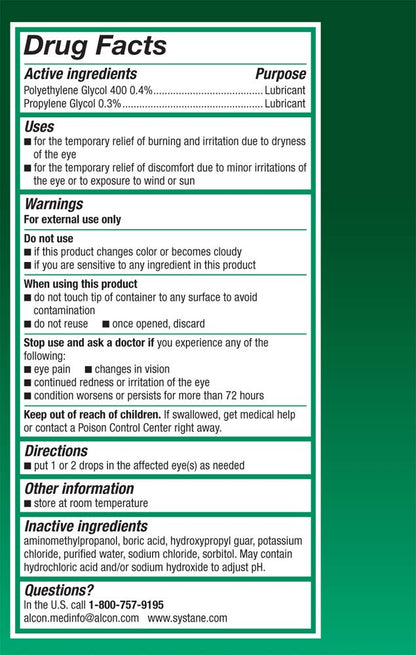 Systane Ultra Lubricant Eye Drops – 60 Count | Extended Protection & Fast Relief