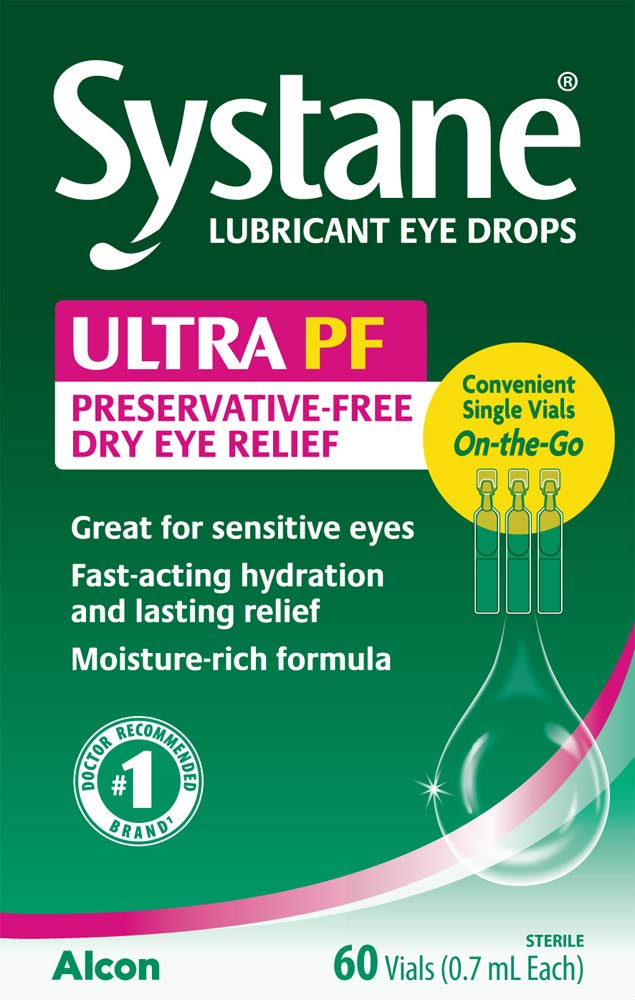 Systane Ultra Lubricant Eye Drops – 60 Count | Extended Protection & Fast Relief