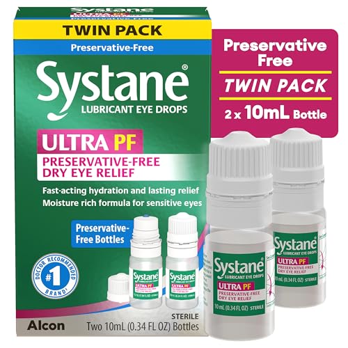 Systane Ultra Multi-Dose Preservative-Free Eye Drops Twin Pack (2x10ml) – Fast Hydration & Lasting Relief