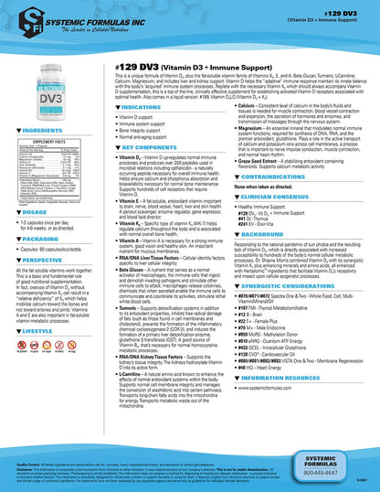 Systemic Formulas DV3 BioNutriment Vitamin D3 Plus Immune Support | Vitamin D3 + K2 Immune Support