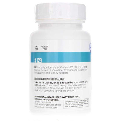 Systemic Formulas DV3 BioNutriment Vitamin D3 Plus Immune Support | Vitamin D3 + K2 Immune Support