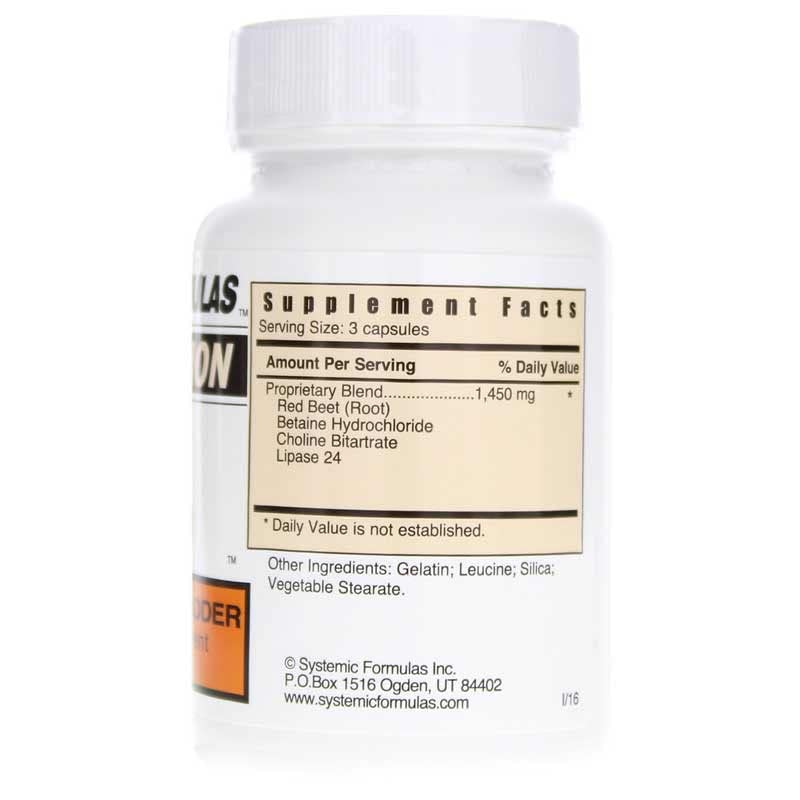 Systemic Formulas Lb Liver & Gall Bladder Support – 60 Capsules | Bio Function #61 | Red Beet Root