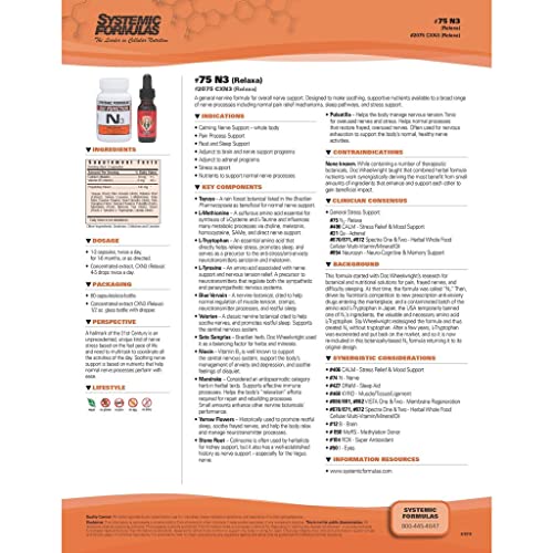 N3 Relaxa 60 Capsules by Systemic Formulas – Nervous System Support