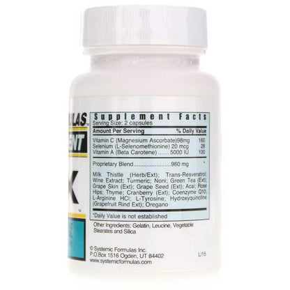 Systemic Formulas ROX Super Antioxidant with Resveratrol - 60 Capsules