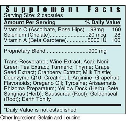 Systemic Formulas ROX Super Antioxidant with Resveratrol - 60 Capsules