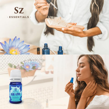 SZ Essentials Blue Lotus Essential Oil – 100% Pure & Therapeutic Grade (5ml)