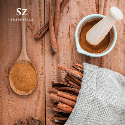 Sz Essentials Cinnamon Bark Essential Oil – 100% Pure & Undiluted (5mL) – Vietnamese Cinnamon, Therapeutic Grade for Aromatherapy