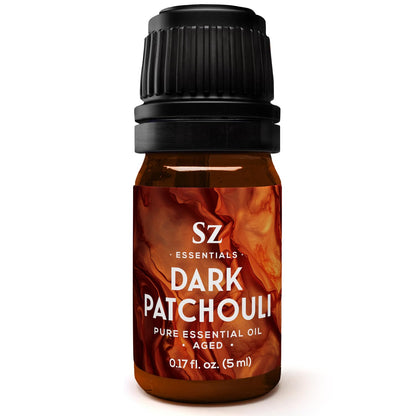 Sz Essentials 5-Year Aged Dark Patchouli Essential Oil – Premium Therapeutic Grade, 0.17 fl oz