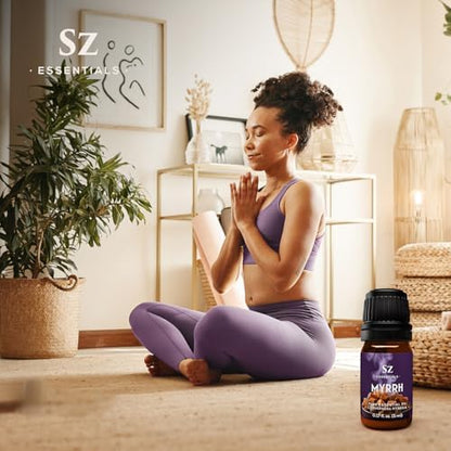 Sz Essentials 5-Year Aged Myrrh Essential Oil – Pure, Undiluted, Therapeutic Grade & Vegan