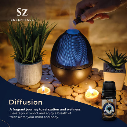 Sz Essentials Evil Eye Protection Pure Essential Oil Blend – 5ml | Therapeutic Grade, Vegan