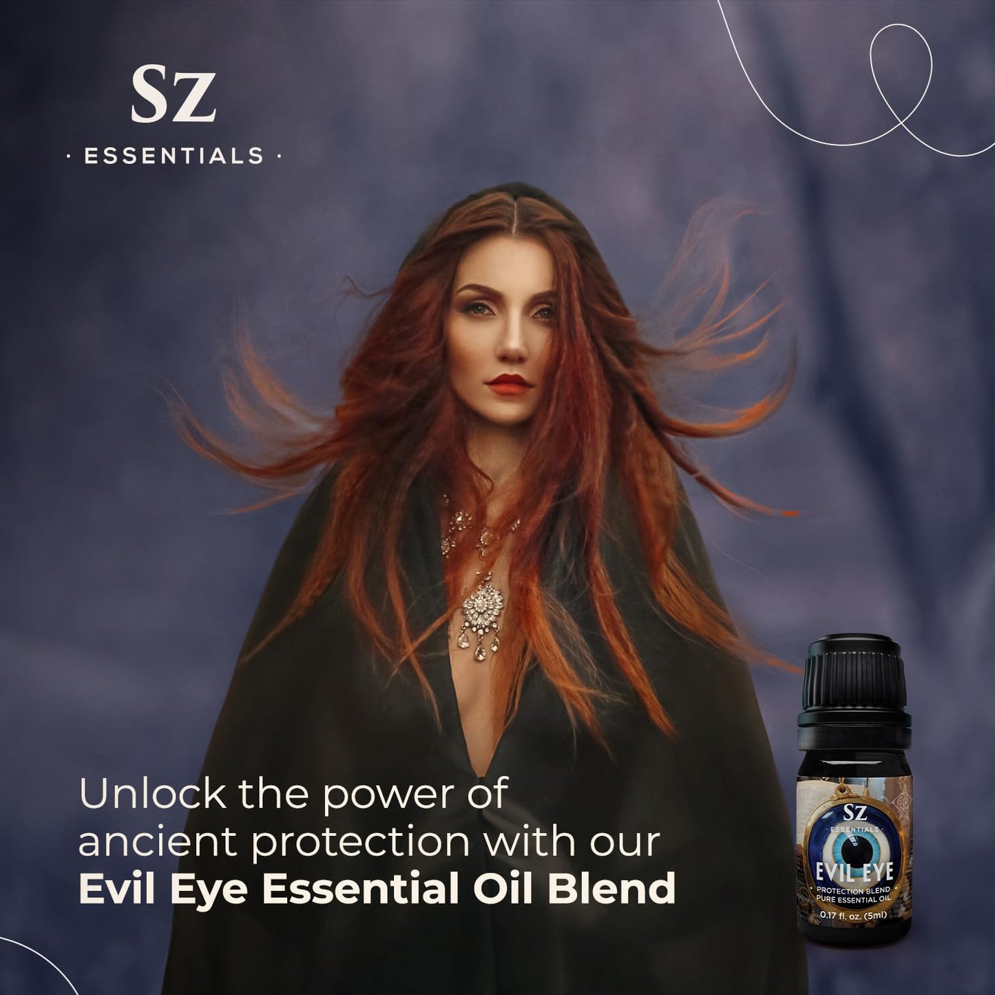 Sz Essentials Evil Eye Protection Pure Essential Oil Blend – 5ml | Therapeutic Grade, Vegan