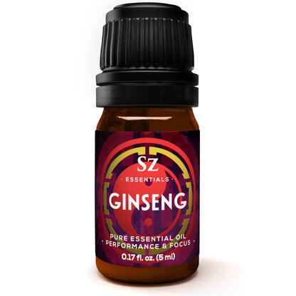 SZ Essentials Ginseng Essential Oil - 100% Pure Korean Red Panax (5ml) | Therapeutic Grade & Vegan