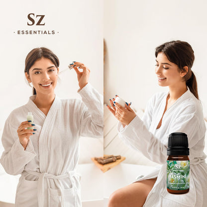 Sz Essentials Jasmine Absolute Essential Oil – Pure 0.17oz (5mL) – 4 Jasminum Species