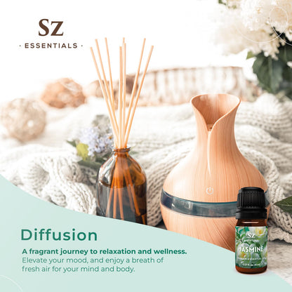 Sz Essentials Jasmine Absolute Essential Oil – Pure 0.17oz (5mL) – 4 Jasminum Species