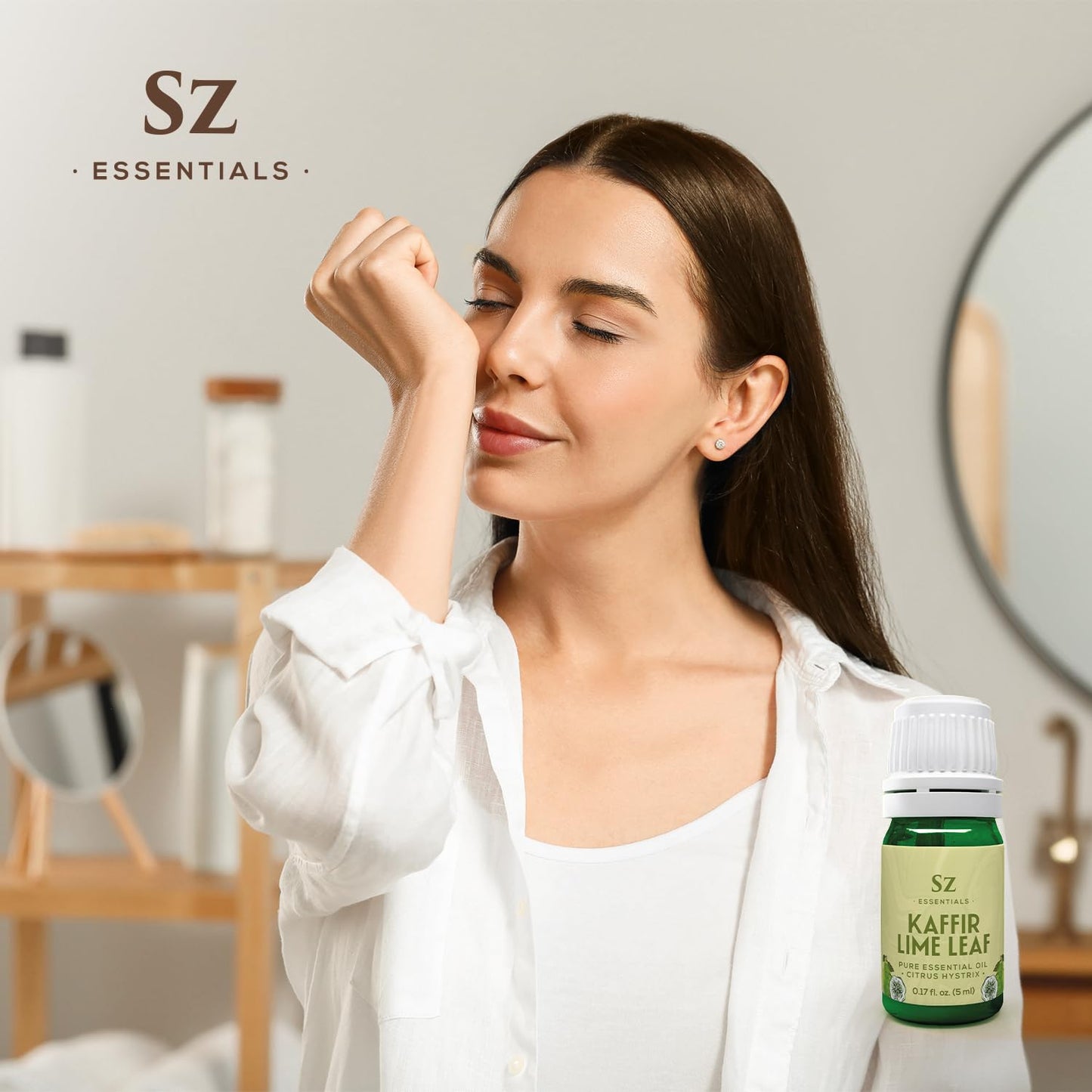 Sz Essentials Kaffir Lime Leaf Essential Oil – 100% Pure & Undiluted, Therapeutic Grade, Vegan (5ml)