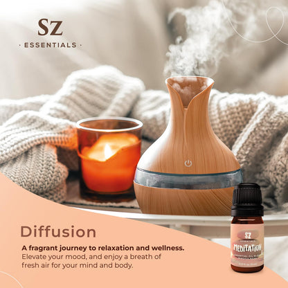 SZ Essentials Meditation Essential Oil Blend - 100% Pure, Vegan, 0.17oz (5ml) - Ideal for Shadow Work, Yoga & Meditation