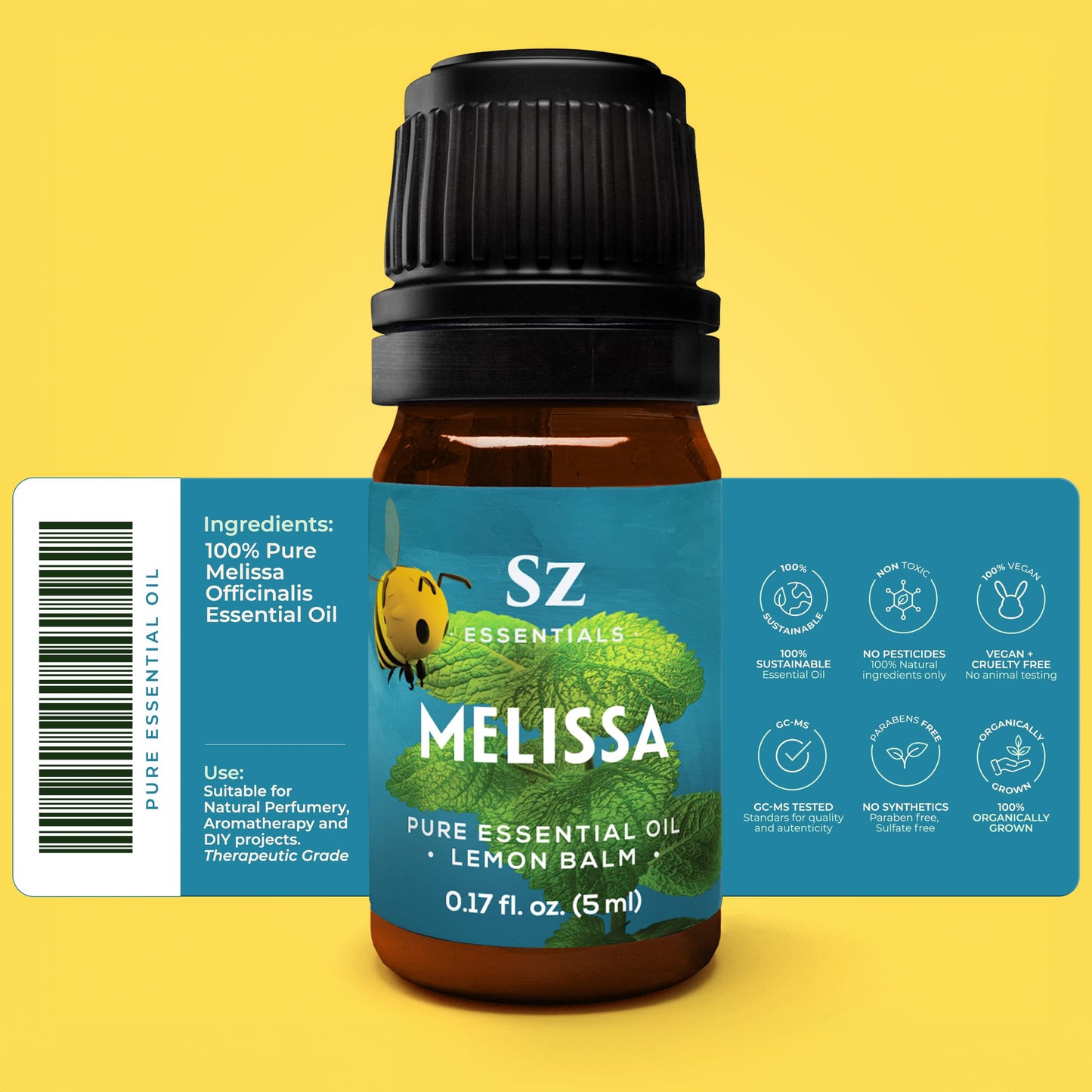 Melissa Essential Oil - 100% Pure & Undiluted (Lemon Balm) | SZ Essentials