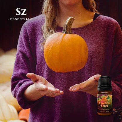 Sz Essentials Pumpkin Spice Essential Oil Blend for Diffuser & Humidifier – 0.17 fl oz (5 mL) – Vegan & Pure