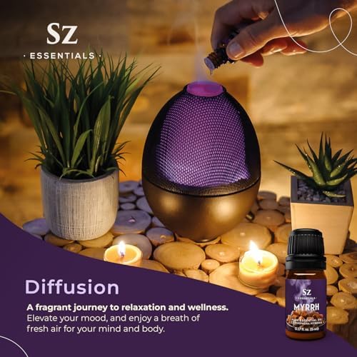 Sz Essentials 5-Year Aged Myrrh Essential Oil – Pure, Undiluted, Therapeutic Grade & Vegan