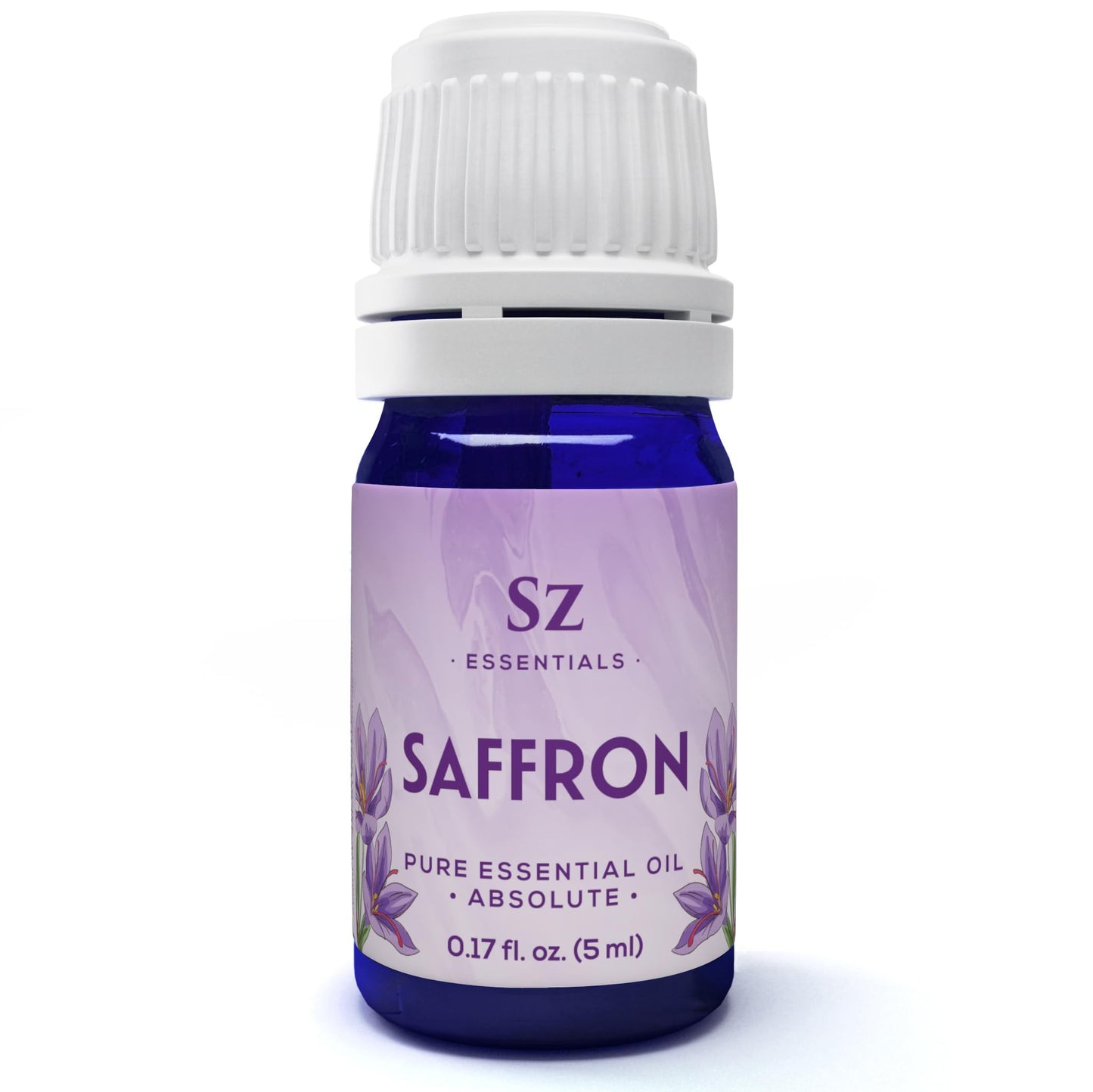 Sz Essentials Saffron Essential Oil – 100% Pure, Therapeutic Grade, Vegan (0.17oz/5ml)
