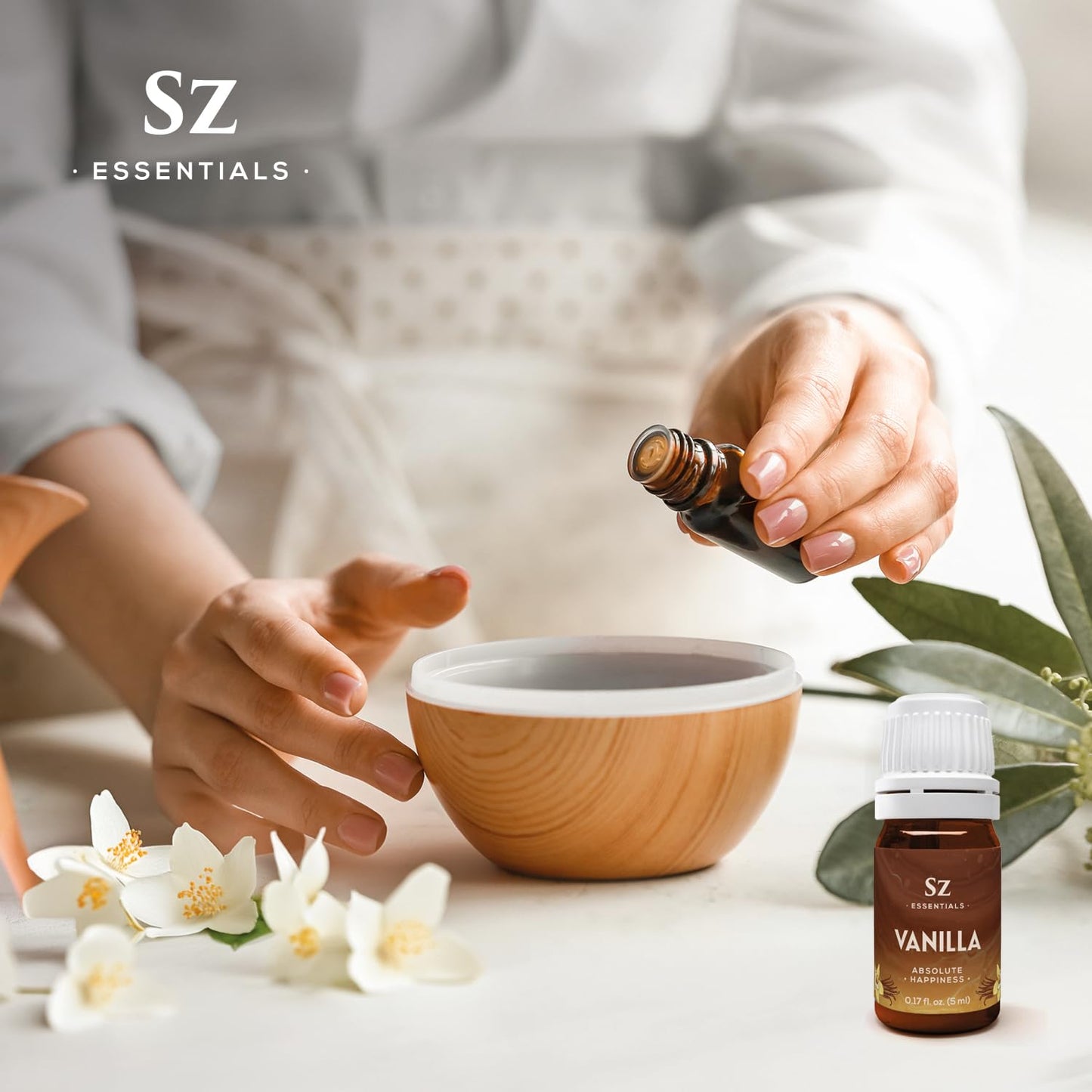 Sz Essentials Vanilla Essential Oil – 100% Pure, Undiluted, Therapeutic Grade (5ml)