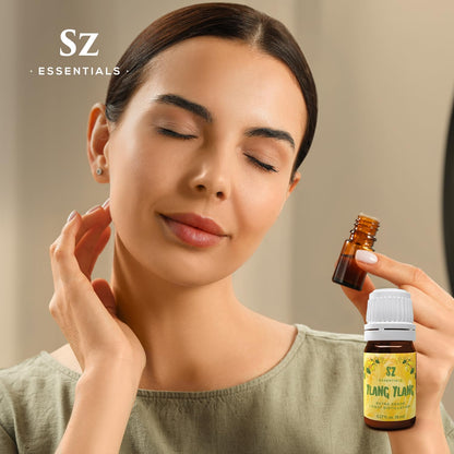 SZ Essentials Ylang Ylang Essential Oil – 0.17oz, 100% Pure & Undiluted