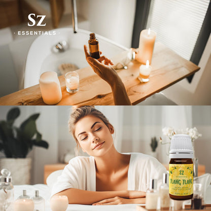 SZ Essentials Ylang Ylang Essential Oil – 0.17oz, 100% Pure & Undiluted