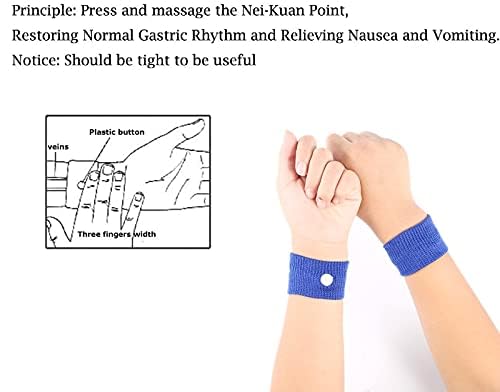 SZSTYYP Motion Sickness Bands for Kids - Non-Drug Travel Nausea Relief (Pink & Blue)