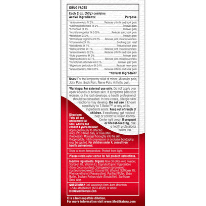 T-Relief Arnica +12 Cream – Natural Back Pain & Soreness Relief (2 oz)