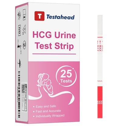 T TESTAHEAD Pregnancy Test Strips – 25 Count, High Sensitivity for Early Detection