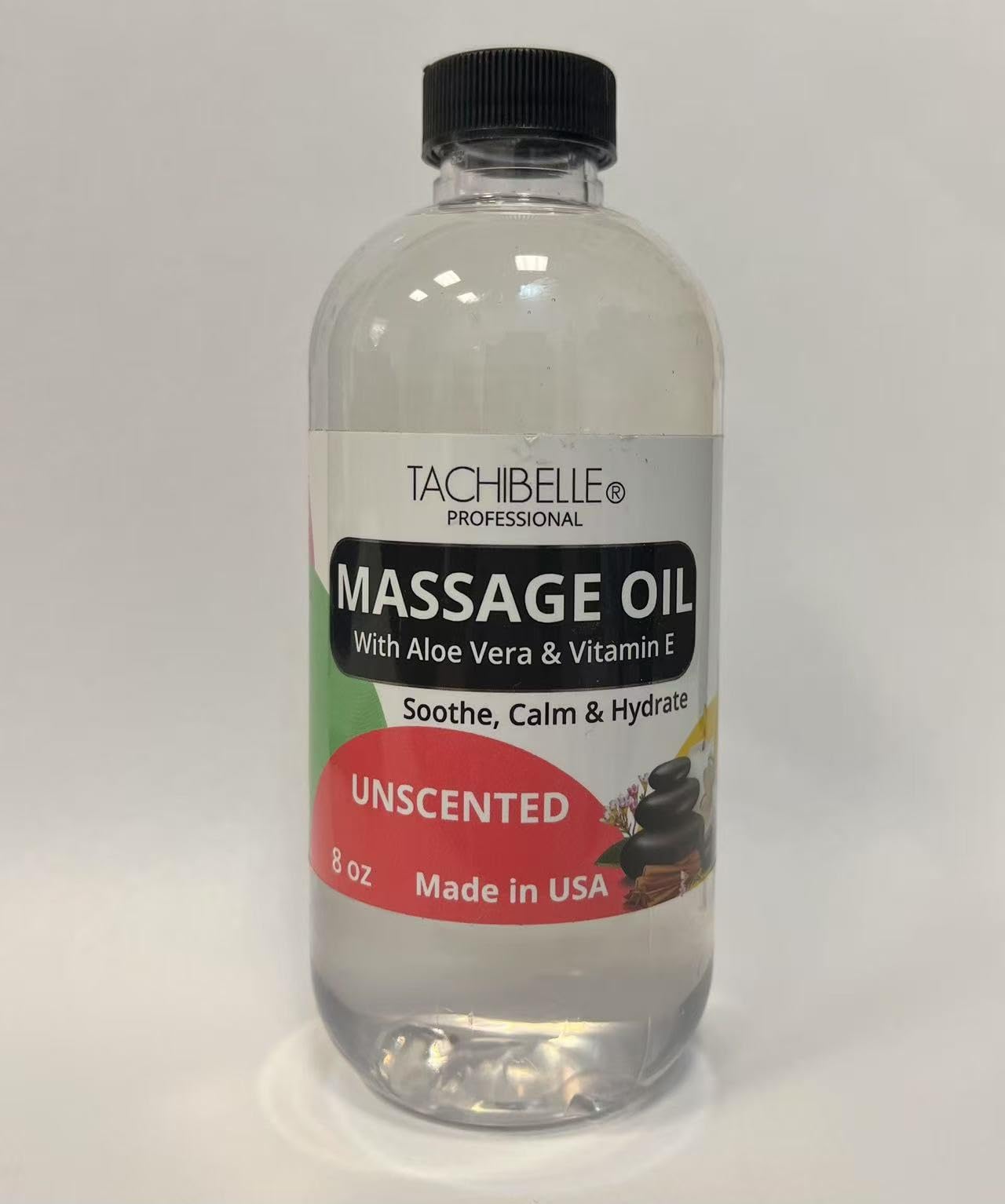 Tachibelle Unscented Massage Oil 8 oz – Soothing, Calming Therapy